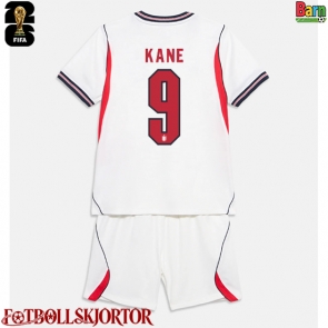 England Harry Kane #9 Hemmakläder Barn VM 2026 Kortärmad (+ Korta byxor)